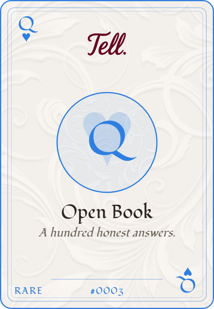 Open Book keepsake card — Rare